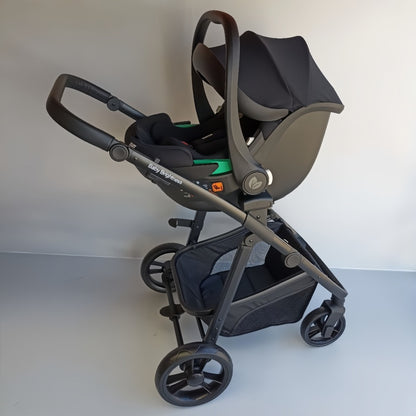 Newborn Pram – Palms 1+ Stroller with Bassinet and Car Seat (Black) - image 13