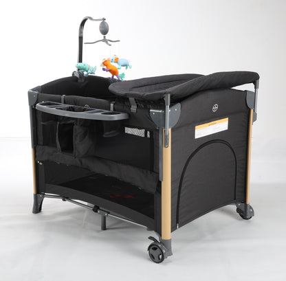 Baby Brightness 4 in 1 Portacot Black - image 4
