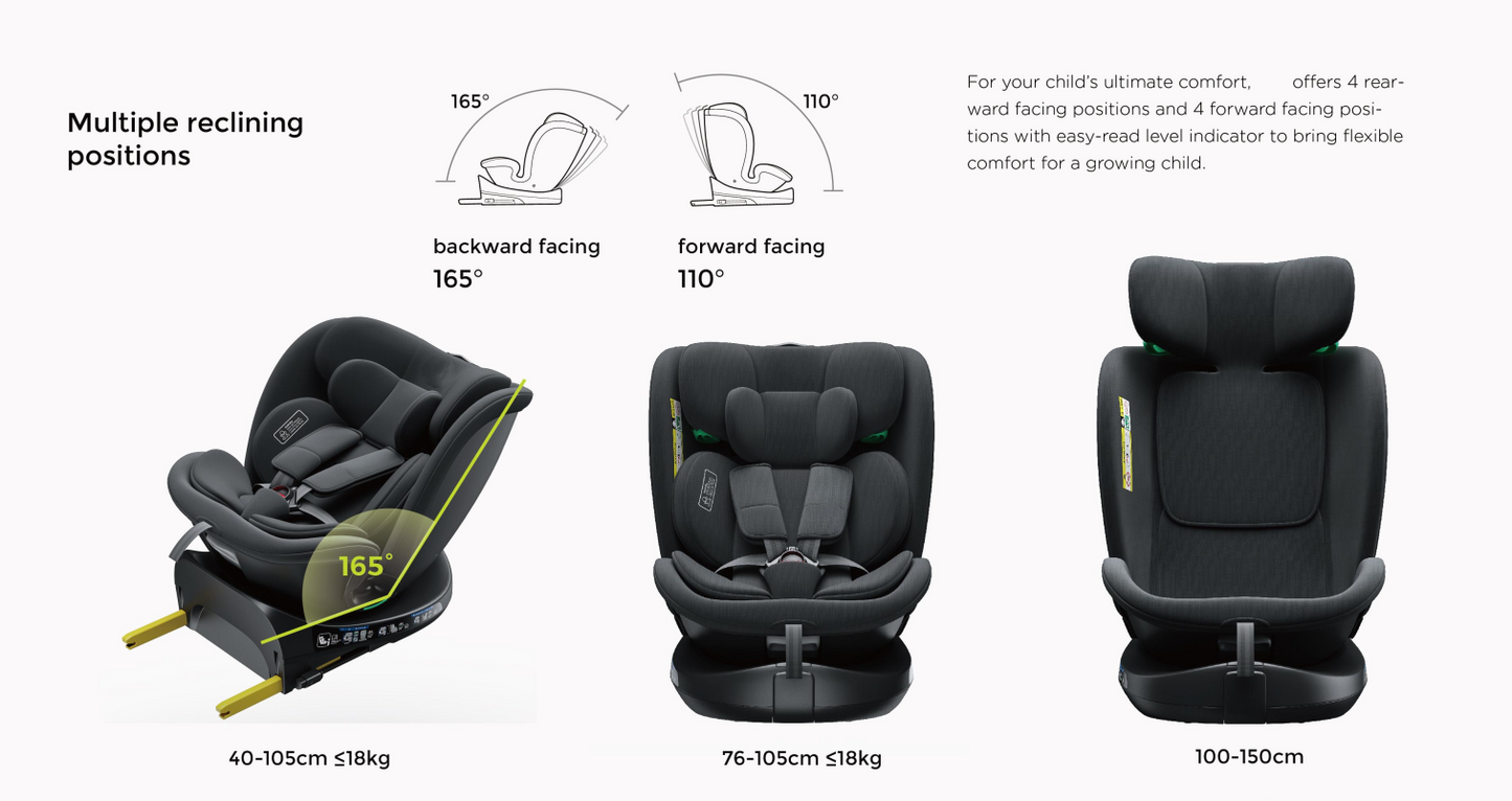 360° Rotating Baby Car Seat – Baby Brightness GuardianMax 1+ Blue - image 8