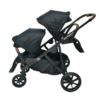 Luxe Duo Stroller – Premium Double Pram for Twins & Siblings Baby Brightness