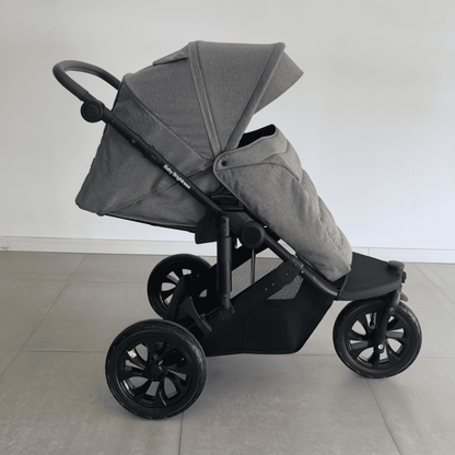 Newborn Pram – EasyGo 1+ Three Wheel Stroller (Grey) - image 14