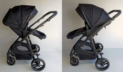 Pre-order Newborn Pram – Palms 1+ Stroller with Bassinet, Car Seat and Rotating ISOFIX Base (Black) - image 3