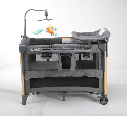 Baby Brightness 4 in 1  Baby Portacot Grey - image 2