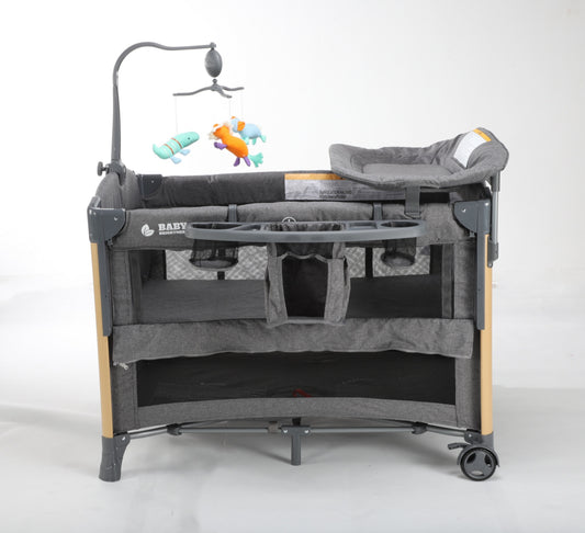 Baby Brightness 4 in 1  Baby Portacot Grey - image 2