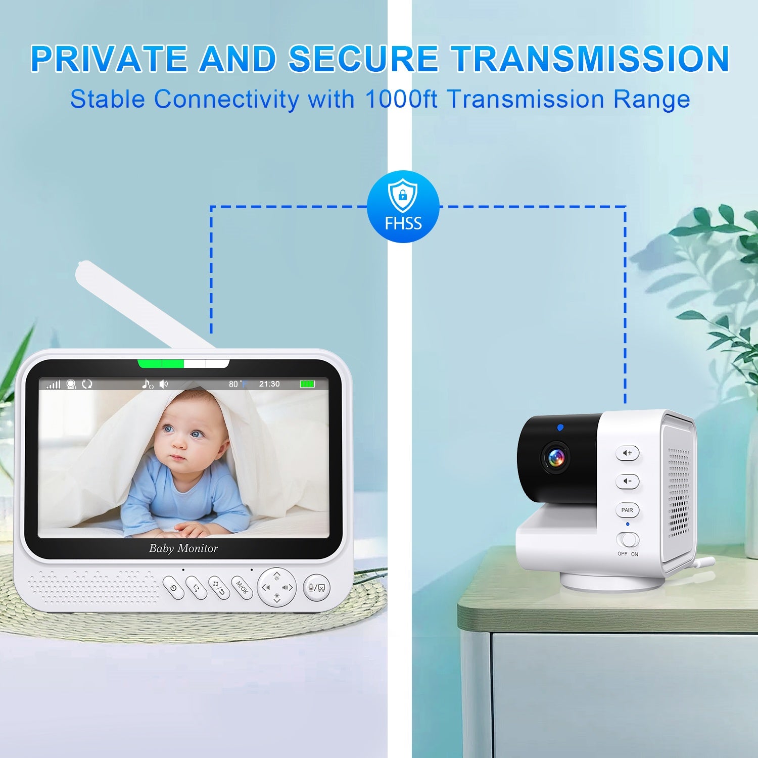 7”LCD HD Pan & Tilt Infrared Night Vision Baby Monitor - image 16