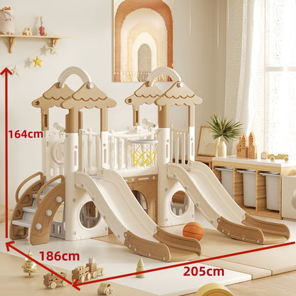Kids slide Playground Coffee/White - image 2