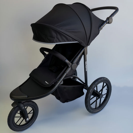 Pre-order Newborn Pram – EasyGo 2+ Three Wheel Stroller with Car Seat and Rotating ISOFIX Base (Black) - image 2