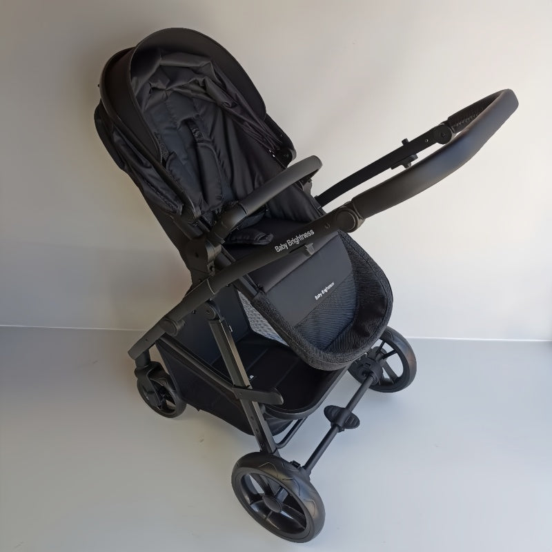 Newborn Pram – Palms 1+ Stroller with Bassinet (Black) - image 11