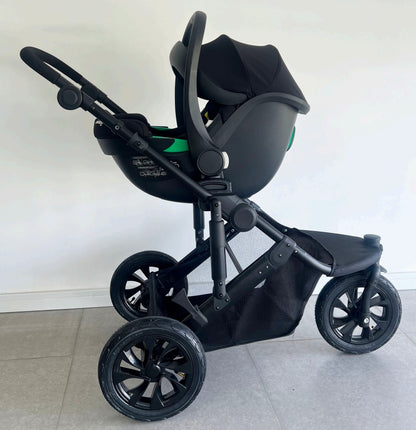 Newborn Pram – EasyGo 1+ Three Wheel Stroller with Carrycot and Car Seat (Black) - image 9