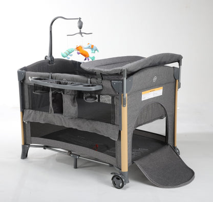 Baby Brightness 4 in 1  Baby Portacot Grey - image 5