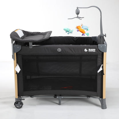 Baby Brightness 4 in 1 Portacot Black - image 2