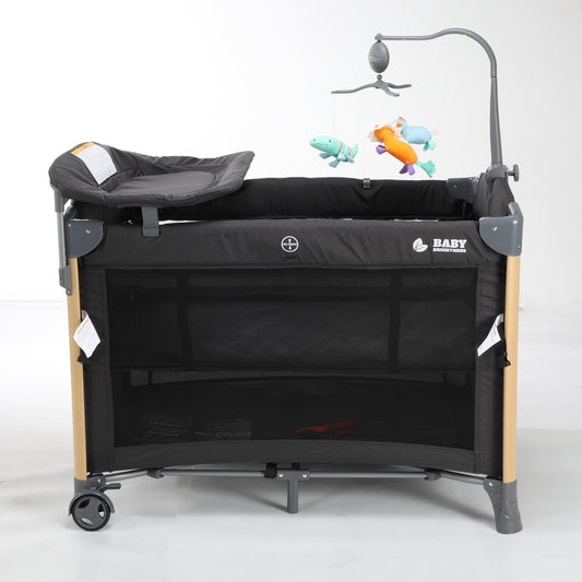 Baby Brightness 4 in 1 Portacot Black - image 2