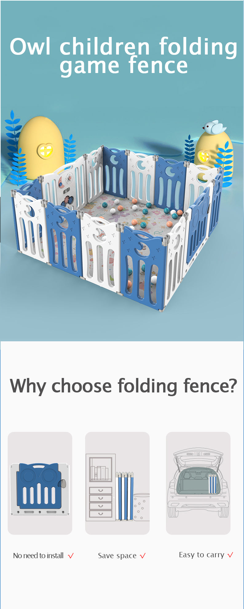 Foldable Baby Playpen 22 Panels – Green Safety Play Fence for Babies - image 7