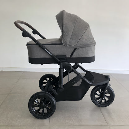 Newborn Pram – EasyGo 1+ Three Wheel Stroller with Carrycot (Grey) - image 17