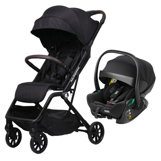 Pre-order Newborn Pram & Capsule – SwiftGo Lightweight Compact Stroller with Reclining Capsule (Black)