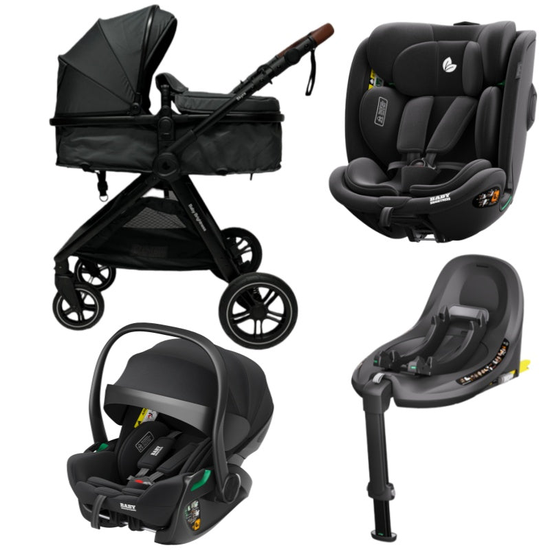 Pre-order Skyra 2-in-1 Newborn Pram & Bassinet Stroller + Reclining infant capsule + 360 car seat with Rotating ISOFIX Base (
