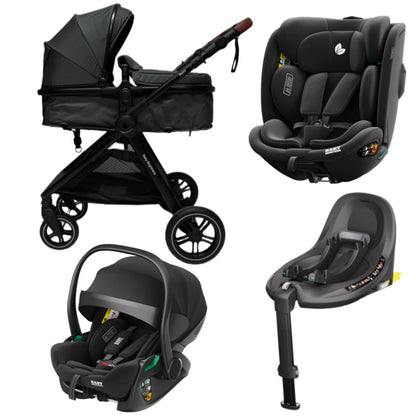 Pre-order Skyra 2-in-1 Newborn Pram & Bassinet Stroller + Reclining infant capsule + 360 car seat with Rotating ISOFIX Base (
