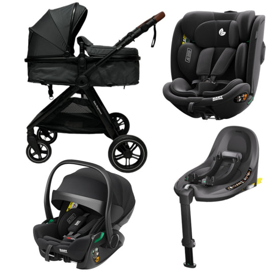 Pre-order Skyra 2-in-1 Newborn Pram & Bassinet Stroller + Reclining infant capsule + 360 car seat with Rotating ISOFIX Base (