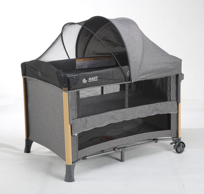 Baby Brightness 4 in 1  Baby Portacot Grey - image 8