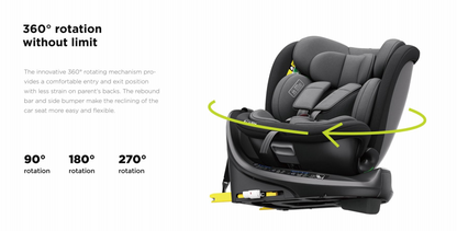 Pre-order 360° Rotating Baby Car Seat – Baby Brightness ProtecMax Black - image 7