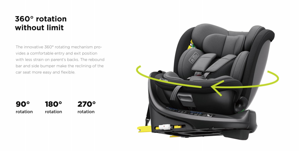 360° Rotating Baby Car Seat – Baby Brightness ProtecMax Blue - image 11
