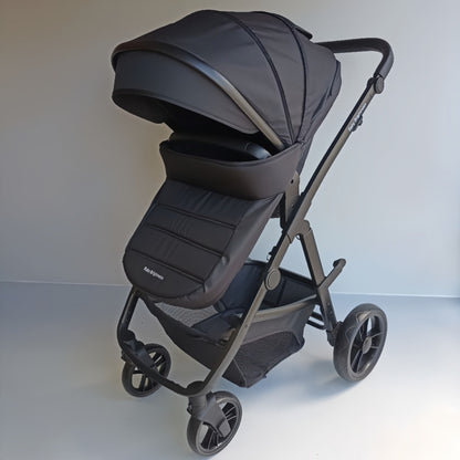 Pre-order Newborn Pram – Palms 1+ Stroller with Bassinet and Reclining Car Seat (Black) - image 2