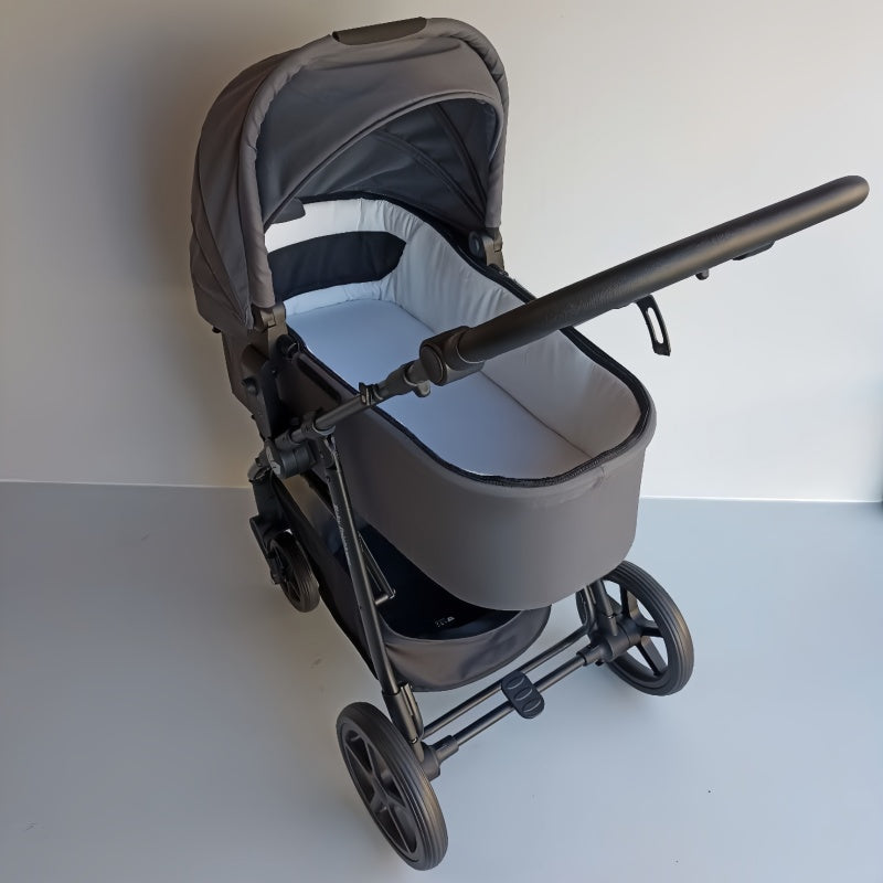 Pre-order Newborn Pram – Poplar Stroller with Carrycot, Reclining Car Seat and Rotating ISOFIX Base(Grey) - image 25