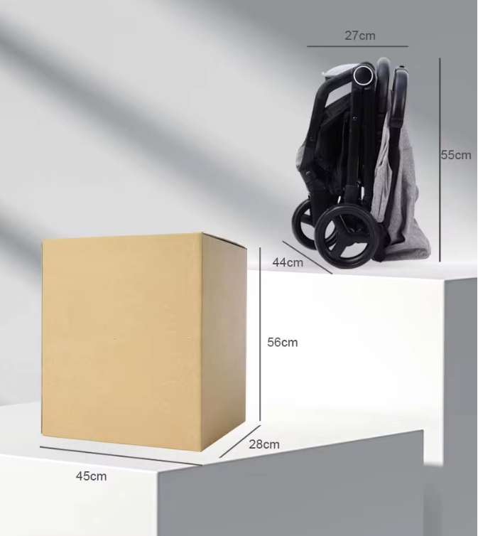 Pre-order Newborn Pram & Capsule – FlexGo Auto Folding Stroller with Reclining Capsule (Black) - image 6