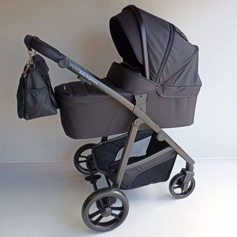 Newborn Pram – Palms 1+ Stroller with Bassinet (Black) - image 23