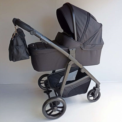 Pre-order Newborn Pram – Palms 1+ Stroller with Bassinet and Reclining Car Seat (Black) - image 9