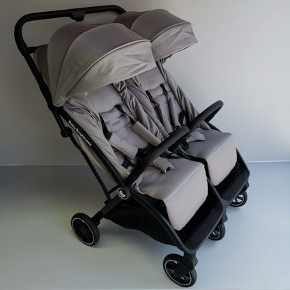 Double Pram – FlexGo Duo double stroller Beige - image 4
