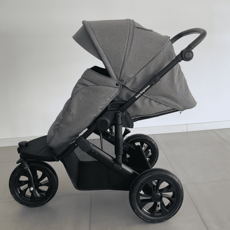 Newborn Pram – EasyGo 1+ Three Wheel Stroller (Grey) - image 13