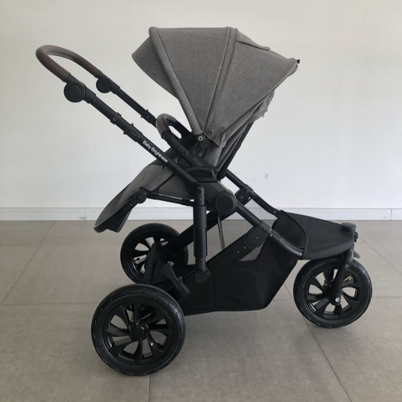 Newborn Pram – EasyGo 1+ Three Wheel Stroller (Black) - image 6