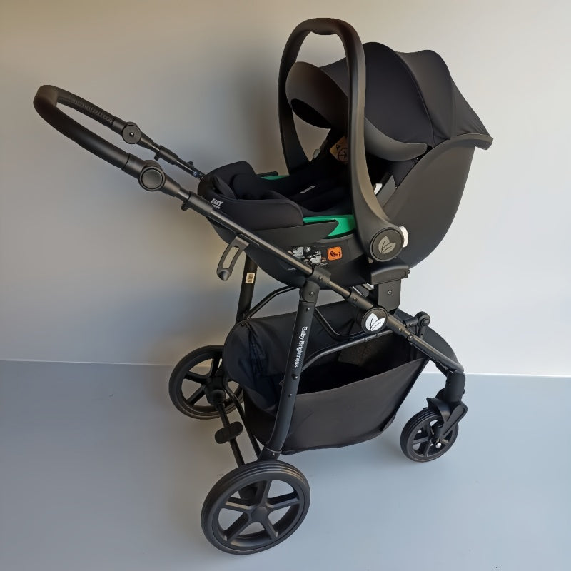 Newborn Pram – Poplar Stroller with Carrycot and Car Seat (Grey) - image 15