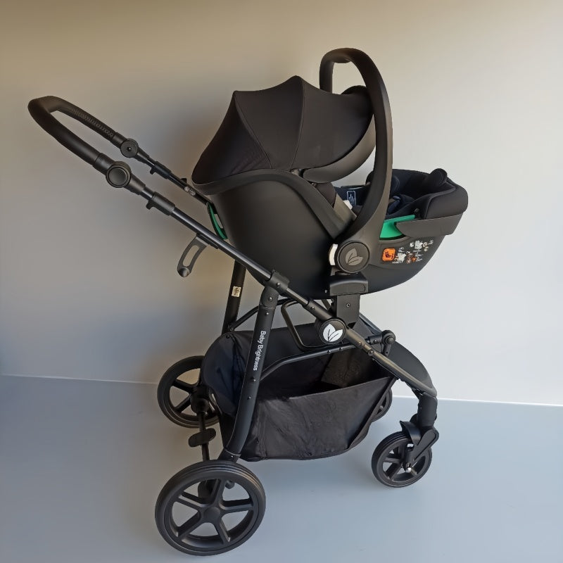 Newborn Pram – Poplar Stroller with Carrycot and Car Seat (Grey) - image 17