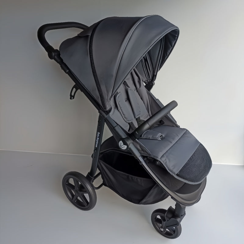 Pre-order Newborn Pram – Poplar Stroller with Carrycot and Reclining Car Seat (Grey) - image 16