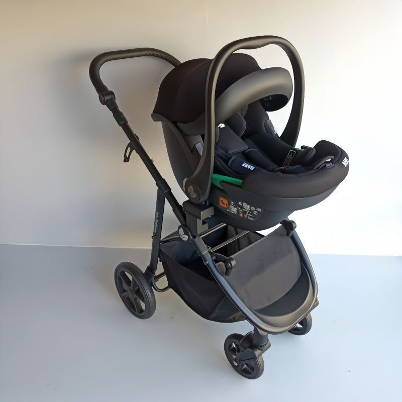 Newborn Pram – Poplar Stroller with Carrycot and Car Seat (Black) - image 17