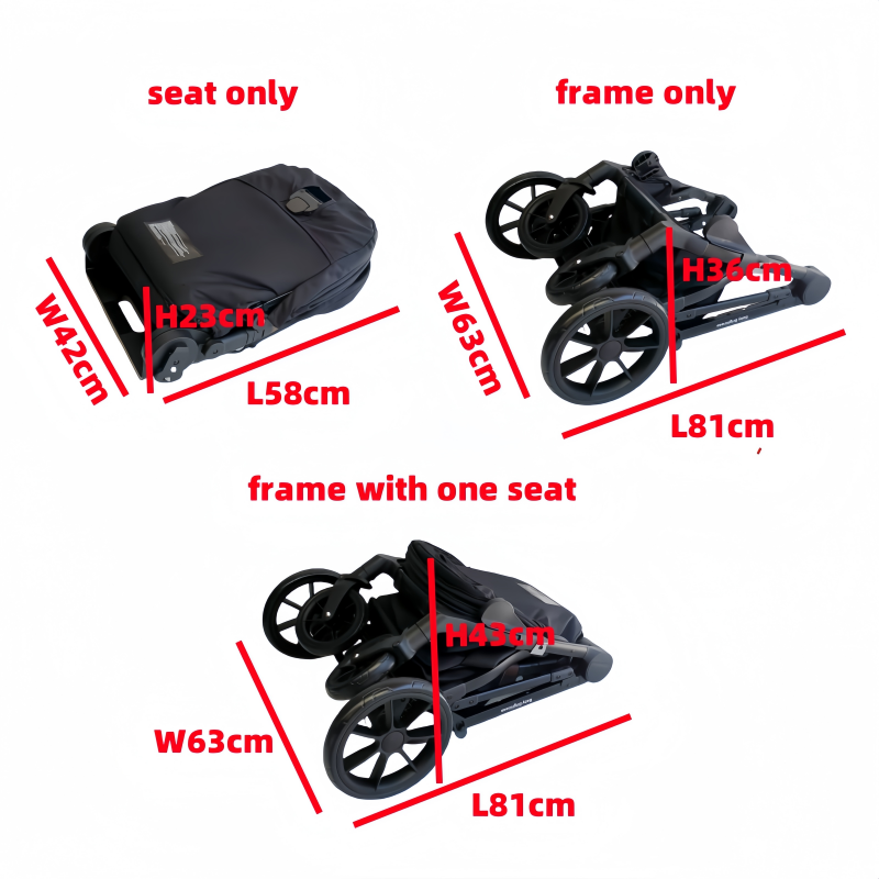 Pre-order Double Pram – Luxe Twin Stroller with Double Reclining Car Seats - image 7
