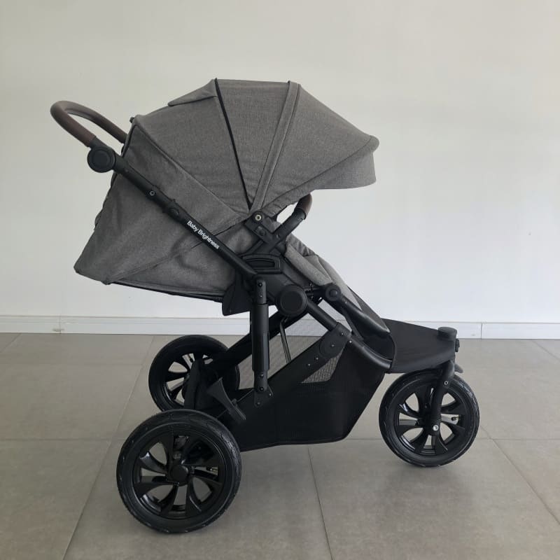 Newborn Pram – EasyGo 1+ Three Wheel Stroller with Car Seat (Grey) - image 15