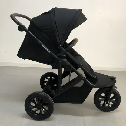 Newborn Pram – EasyGo 1+ Three Wheel Stroller with Carrycot (Black) - image 3