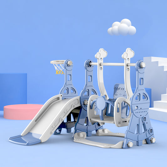 Kids swing and slide set Blue - image 2