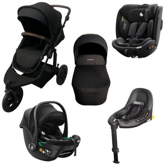 Pre-order Newborn Pram – EasyGo 1+ Three Wheel Stroller + Carrycot + Infant Capsule + 360 Car Seat and Rotating ISOFIX Base (