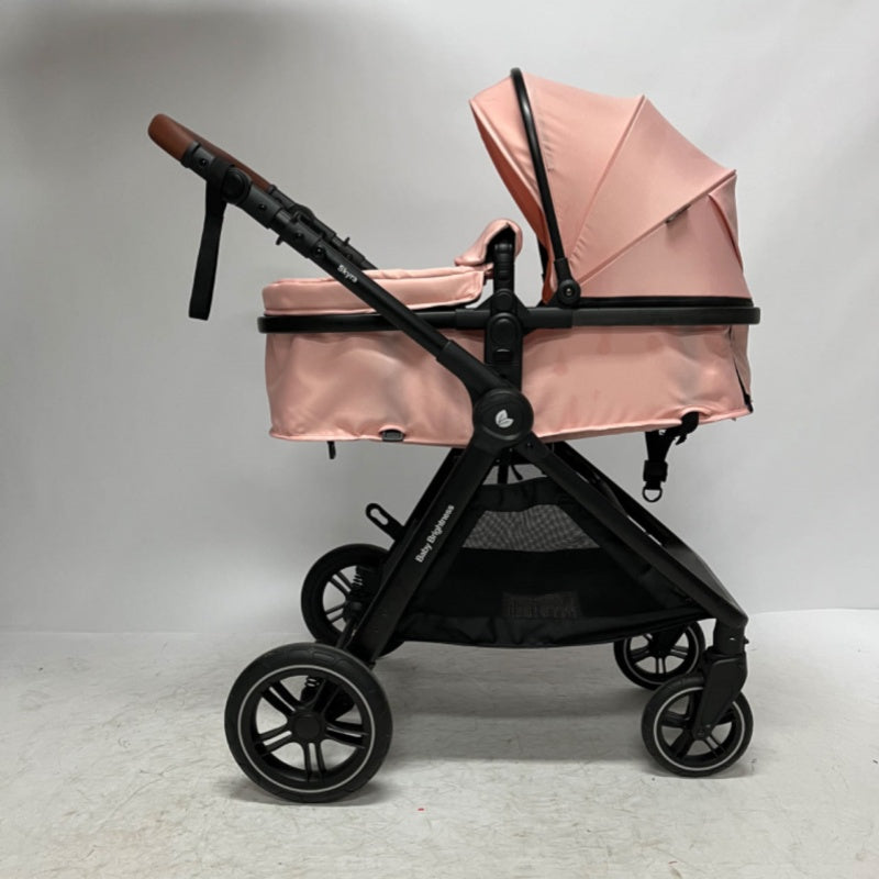Pre-order Skyra 2-in-1 Newborn Pram & Bassinet Stroller and Car Seat with Rotating ISOFIX Base (Pink) - image 3