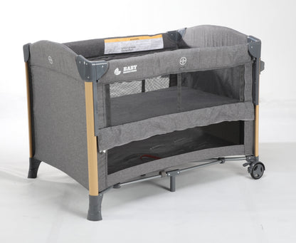 Baby Brightness 4 in 1  Baby Portacot Grey - image 10