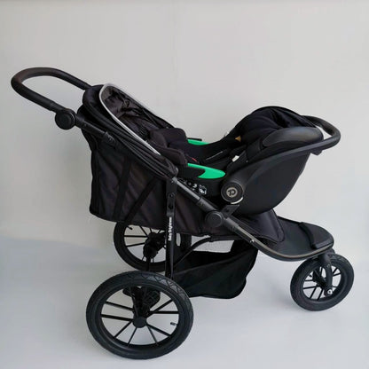 Newborn Pram – EasyGo 2+ Three Wheel Stroller with Car Seat (Black) - image 14