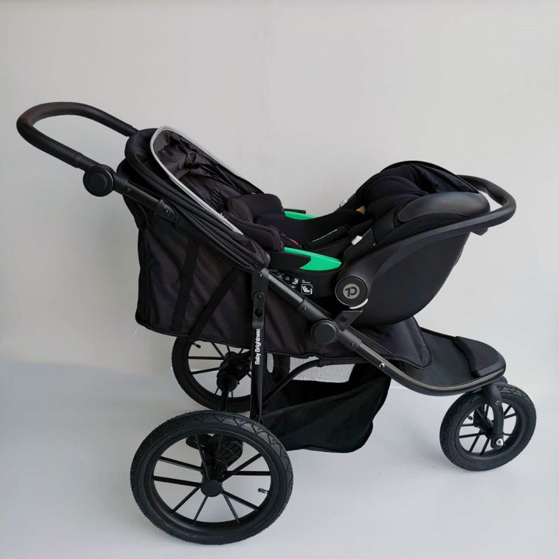 Pre-order Newborn Pram – EasyGo 2+ Three Wheel Stroller with Car Seat and Rotating ISOFIX Base (Black) - image 14
