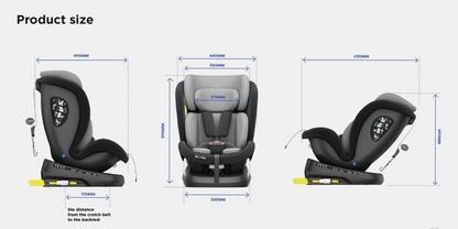 Pre-order 360° Rotating Baby Car Seat – Baby Brightness ShieldMax Plus Grey - image 10