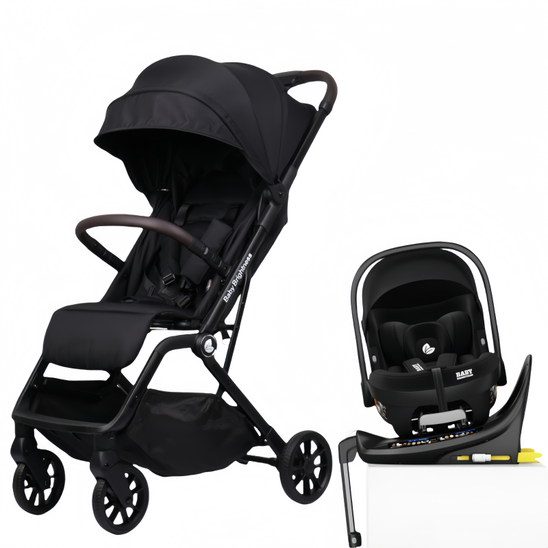 Pre-order Newborn Pram & Capsule – SwiftGo Lightweight Compact Stroller with Capsule + Rotating ISOFIX Base (Black)