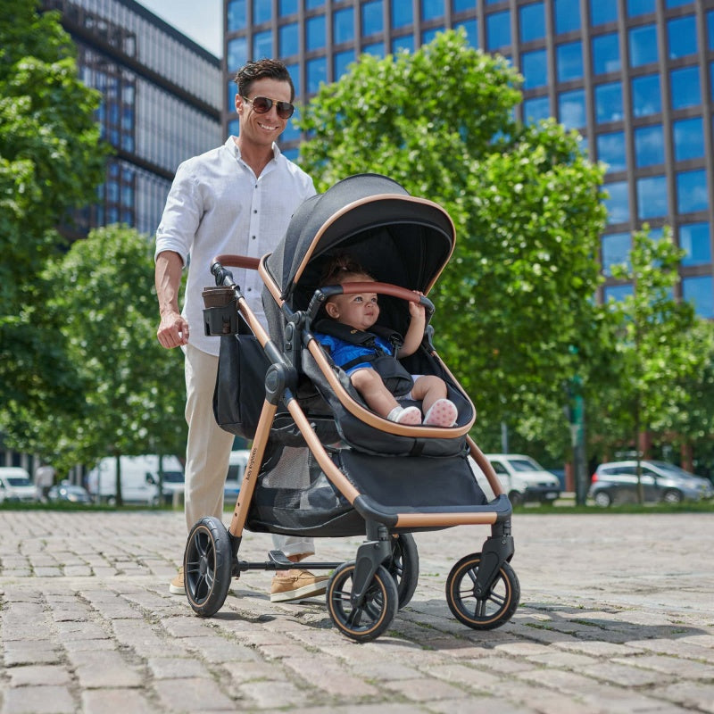 Pre-order Skyra 2-in-1 Newborn Pram & Bassinet Stroller and Car Seat (Pink) - image 16