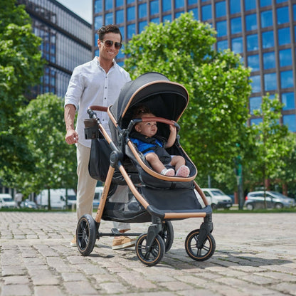 Skyra 2-in-1 Newborn Pram & Bassinet Stroller（Black） - image 2